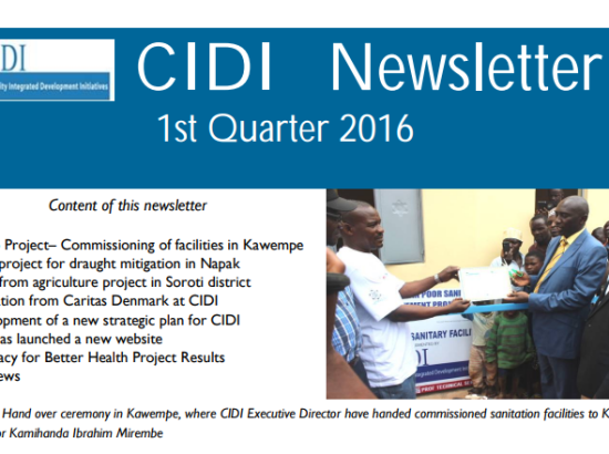 CIDI Newsletter  1st Quarter 2016