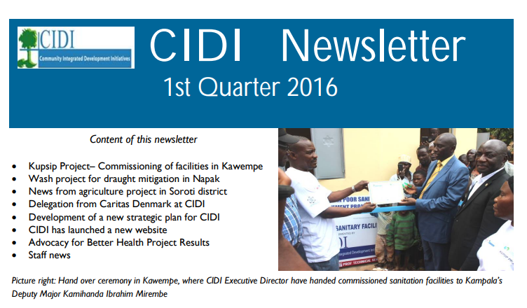 CIDI Newsletter  1st Quarter 2016